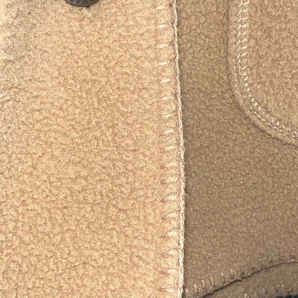 L. L. Bean Size M Vintage Camel Sherpa Button Cardigan Cozy Minamalist Fall Warm - Picture 8 of 11